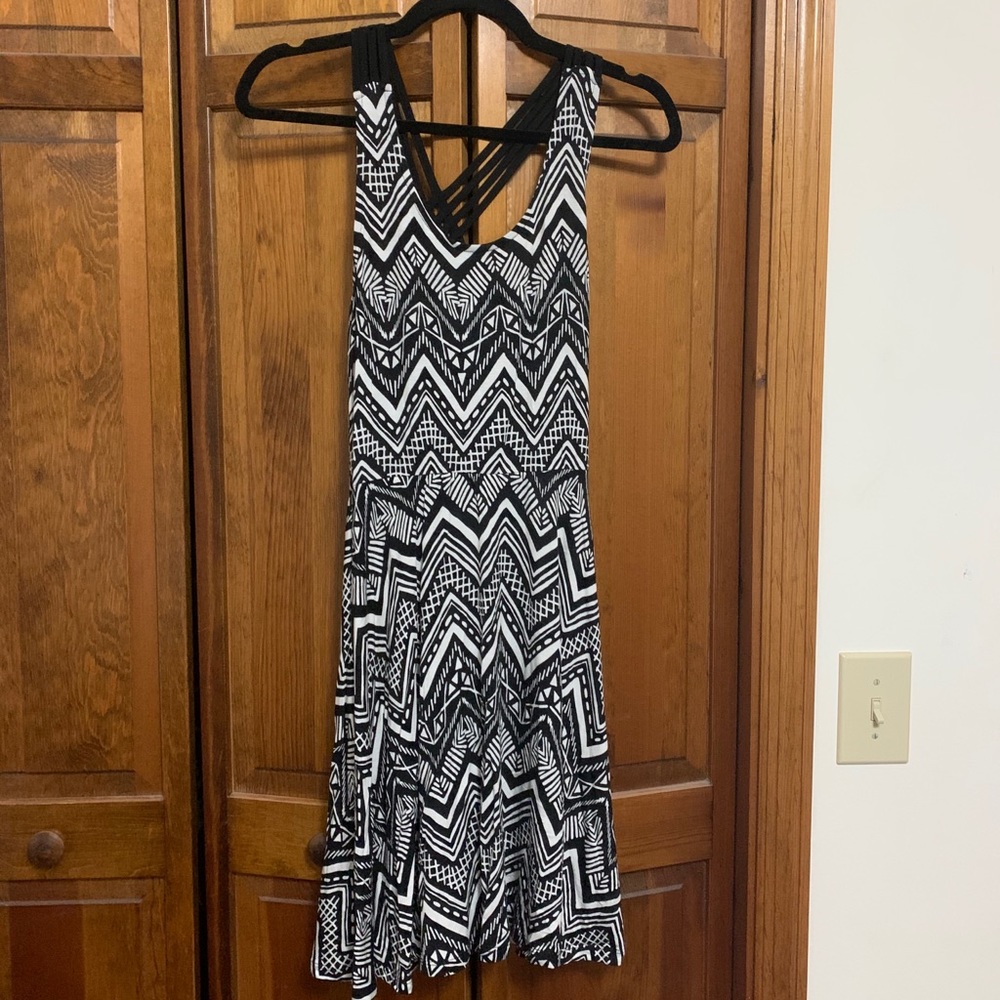 Black and white dress with pretty open back